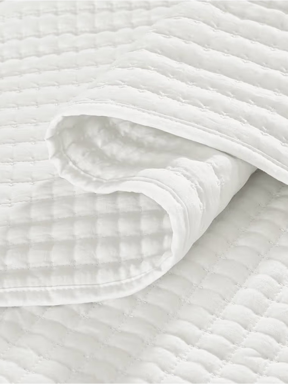 White Waffle-Textured Bedspread - Classic Home Bedding - Picture 4 of 5